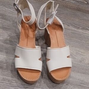 Dolce Vita Women's White Wedge Sandals